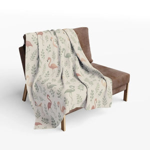 Flamingo Fleece Blanket – Cozy Tropical Vibes - Dipaliz - Blankets