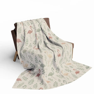 Flamingo Fleece Blanket – Cozy Tropical Vibes - Dipaliz - Blankets
