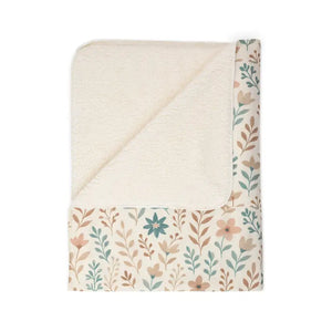 Fleece Sherpa Blanket Cozy Floral Warm Plush Comfort - Dipaliz - Blankets