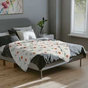 Cozy Floral Microfiber Blanket - Plush Comfort Warmth - Dipaliz - Blankets
