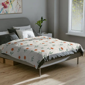 Cozy Floral Microfiber Blanket - Plush Comfort Warmth - Dipaliz - Blankets