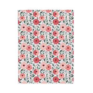 Floral Print Blanket – Velveteen Plush - Dipaliz - Blankets