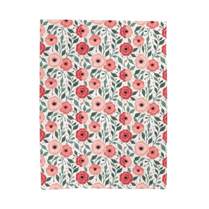 Floral Print Blanket – Velveteen Plush - Dipaliz - Blankets