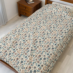 Velveteen Plush Blanket – Cozy Floral Throw - Dipaliz - Blankets