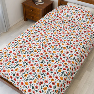 Vibrant Floral Velveteen Plush Blanket - Dipaliz - Blankets