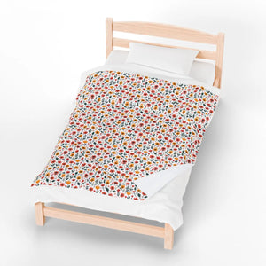 Vibrant Floral Velveteen Plush Blanket - Dipaliz - Blankets