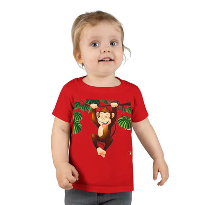 Cozy Funny Monkey Cotton T-shirt for Playful Toddlers - Red / 4t Kids Clothes