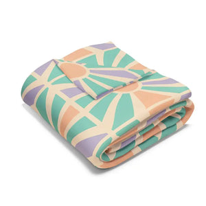 Cozy Geometric Arctic Fleece Blanket - Vibrant Warmth - Dipaliz - Blankets