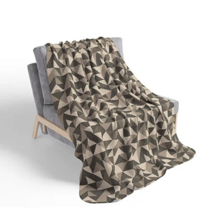 Cozy Geometric Sherpa Blanket - Ultra Soft Fleece - Dipaliz - 50’’ × 60’’ / Grey - Blankets