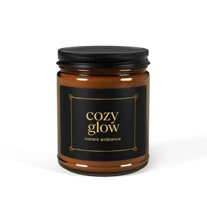 Cozy Glow Scented Soy Candle Warm Vanilla Cinnamon - Dipaliz - 9oz / Amber / Christmas Warmth - Candles