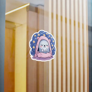 Cozy Hedgehog Vinyl Decal - Cute Animal Sticker - Dipaliz - Decorative Stickers