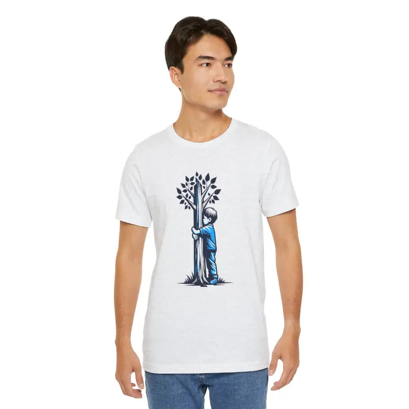 Nature Lover’s Cozy Hug-a-tree Jersey Short Sleeve - Ash / s T-shirt