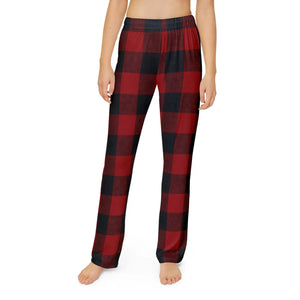 Plaid Print Kids Lounge Pants - Soft Cotton Comfort - Dipaliz - Loungewear Bottoms