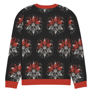 Grey Snowflake Crew Neck Knitted Sweater - Embrace Cozy Comfort - Dipaliz - Sweaters