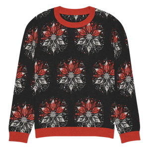 Grey Snowflake Crew Neck Knitted Sweater - Embrace Cozy Comfort - Dipaliz - 2xs - Sweaters