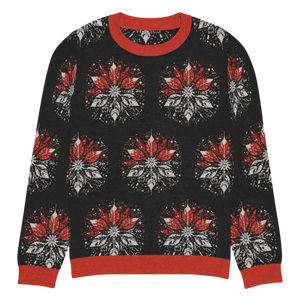 Grey Snowflake Crew Neck Knitted Sweater - Embrace Cozy Comfort - Dipaliz - 3xs - Sweaters