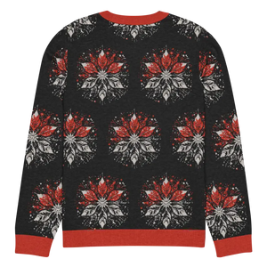 Grey Snowflake Crew Neck Knitted Sweater - Embrace Cozy Comfort - Dipaliz - Sweaters