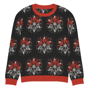 Grey Snowflake Crew Neck Knitted Sweater - Embrace Cozy Comfort - Dipaliz - m - Sweaters