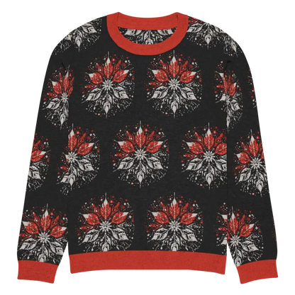 Cozy Up in a Grey Snowflake Crew Neck Sweater - s