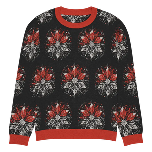 Grey Snowflake Crew Neck Knitted Sweater - Embrace Cozy Comfort - Dipaliz - Xl - Sweaters