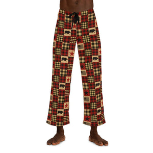 Cozy Lodge Print Pajama Pants Rustic Lounge Men’s Sleepwear Great for Camping Holiday Gift - Pajamas