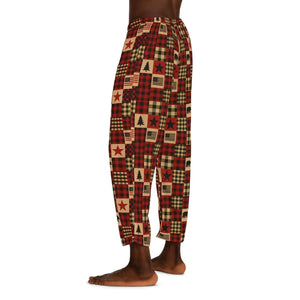 Cozy Lodge Print Pajama Pants Rustic Lounge Men’s Sleepwear Great for Camping Holiday Gift - Pajamas