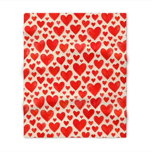 Love Hearts Throw Blanket - Romantic Cozy Home Decor - Dipaliz - White Base / 50’’ × 60’’ - Blankets