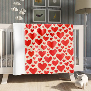 Love Hearts Throw Blanket - Romantic Cozy Home Decor - Dipaliz - White Base / 50’’ × 60’’ - Blankets