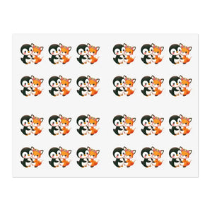 Penguin Animal Sticker Sheets - Playful Decorative Charm - Dipaliz - 11’’ × 8.5’’ / White / Die-cut - Stickers