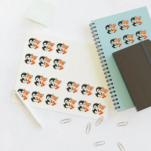 Penguin Animal Sticker Sheets - Playful Decorative Charm - Dipaliz - Stickers