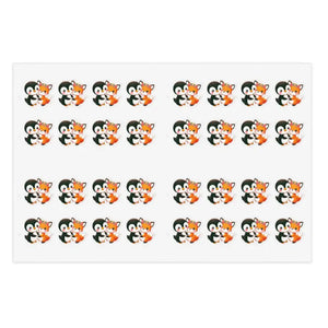 Penguin Animal Sticker Sheets - Playful Decorative Charm - Dipaliz - 6’’ × 4’’ / Transparent / Die-cut - Stickers