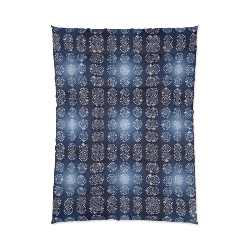 Upgrade your Style with Navy Blue Mandal Pattern Blanket - 68’’ × 92’’ Home Decor