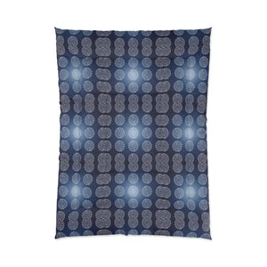 Navy Blue Mandal Pattern Blanket - Cozy Style Statement - Dipaliz - 68’’ × 92’’ - Quilts & Comforters