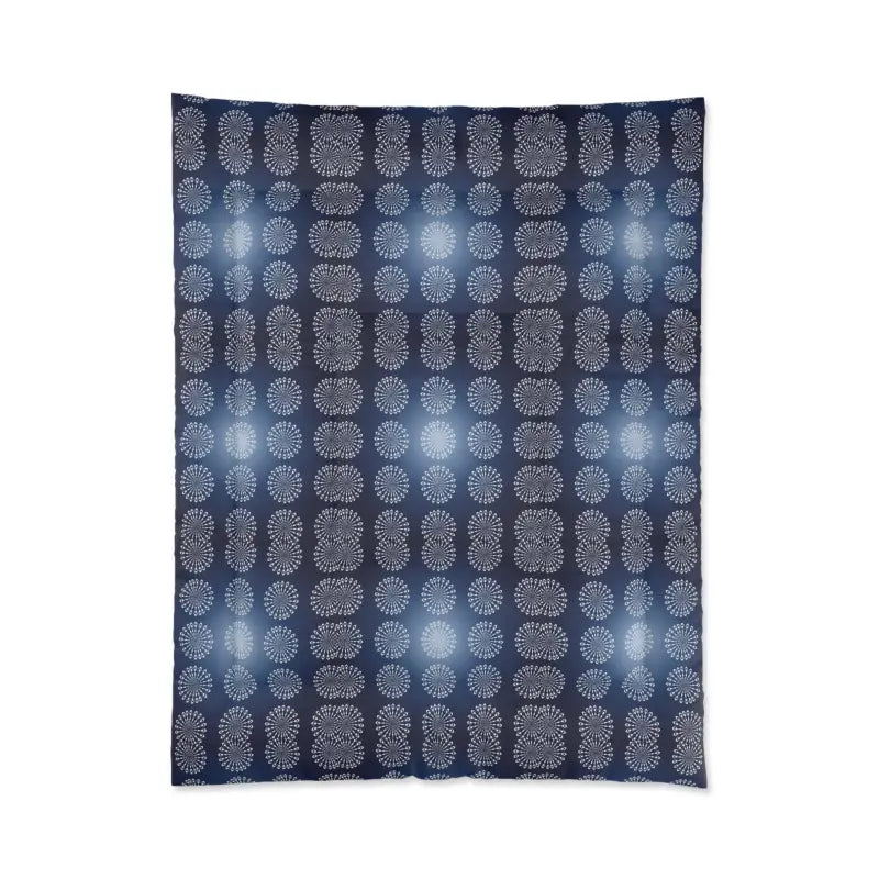 Upgrade your Style with Navy Blue Mandal Pattern Blanket - 68’’ × 88’’ Home Decor