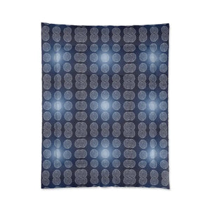 Navy Blue Mandal Pattern Blanket - Cozy Style Statement - Dipaliz - 68’’ × 88’’ - Quilts & Comforters