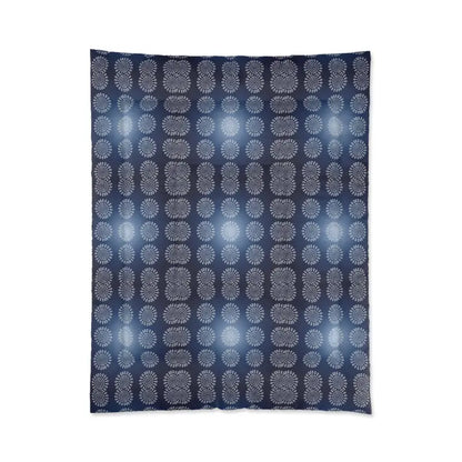 Upgrade your Style with Navy Blue Mandal Pattern Blanket - 68’’ × 88’’ Home Decor