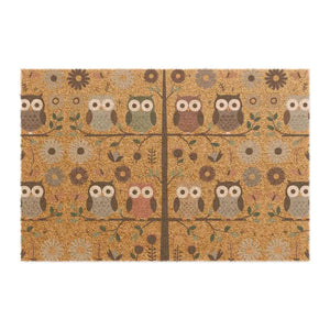 Cozy Owl Doormat - Tufted Coir Coconut Fiber - Dipaliz - 24’’ x 16’’ - Door Mats