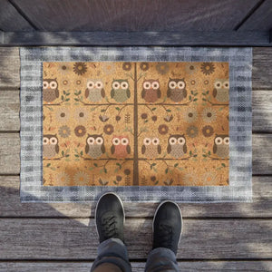 Cozy Owl Doormat - Tufted Coir Coconut Fiber - Dipaliz - 24’’ x 16’’ - Door Mats