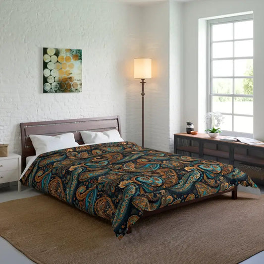 Snuggle in Style: Trendy Paisley Pattern Comforter 2024 - 88’’ × Home Decor