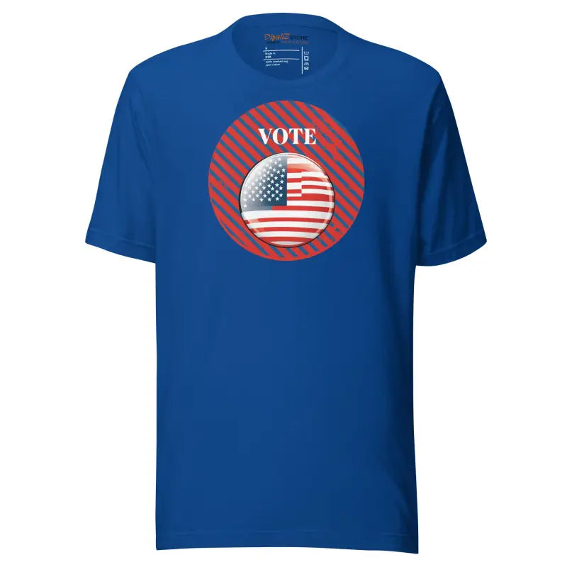 Cozy Patriotic Unisex Election Season Tee for Stylish Voting - True Royal / s T-shirt