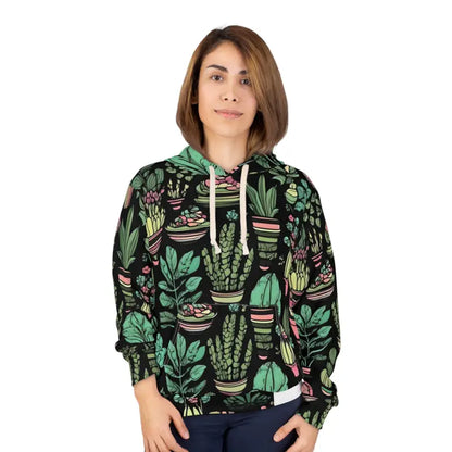 Unisex Leafy Pullover Hoodie: Cozy Style for Plant Lovers - All Over Prints