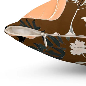 Fall Season Pumpkins Spun Polyester Square Pillow - Dipaliz - Throw Pillows