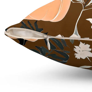 Fall Season Pumpkins Spun Polyester Square Pillow - Dipaliz - Throw Pillows