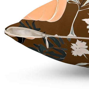 Fall Season Pumpkins Spun Polyester Square Pillow - Dipaliz - Throw Pillows