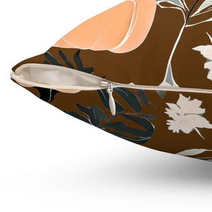 Fall Season Pumpkins Spun Polyester Square Pillow - Dipaliz - Throw Pillows