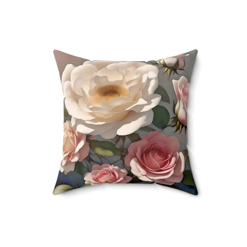 Transform your Space with Rose Bliss Polyester Square Pillow - 16’’ × Home Decor