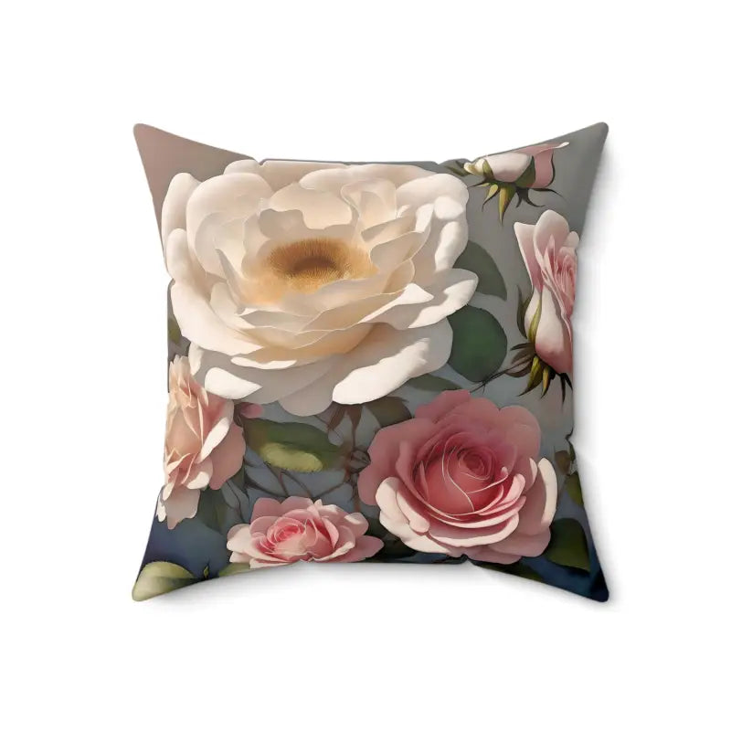 Transform your Space with Rose Bliss Polyester Square Pillow - Home Decor