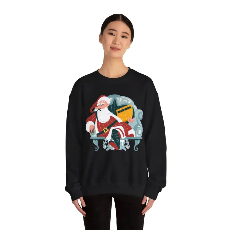 Get Cozy with our Santa Claus Heavy Blend Crewneck Sweatshirt