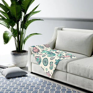 Baby Swaddle Blanket - Cozy Sea Creatures Jersey Polyester - Dipaliz - 30’’ × 40’’ / White - Swaddling Blankets