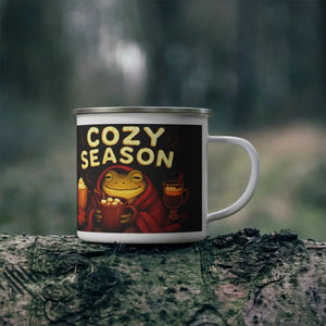 Vibrant Enamel Camping Mug - Cozy Season Frog Stainless - Dipaliz - Mugs